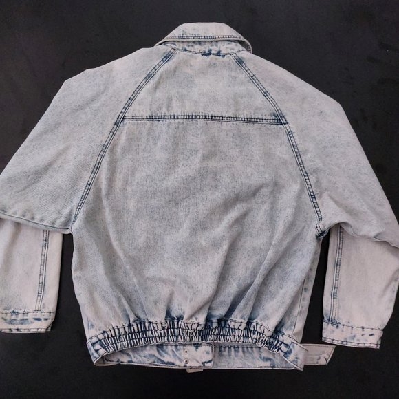 Forever 21 Acid Wash Denim Moto Jacket - Picture 4 of 9